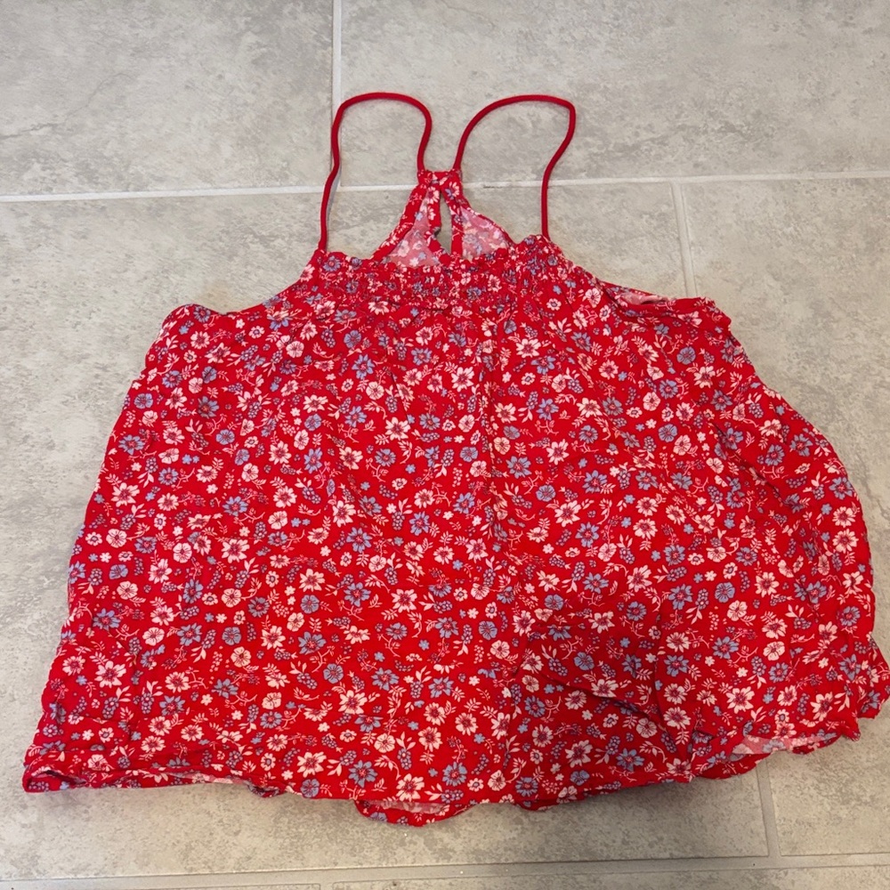 No Boundaries Red Floral Blouse